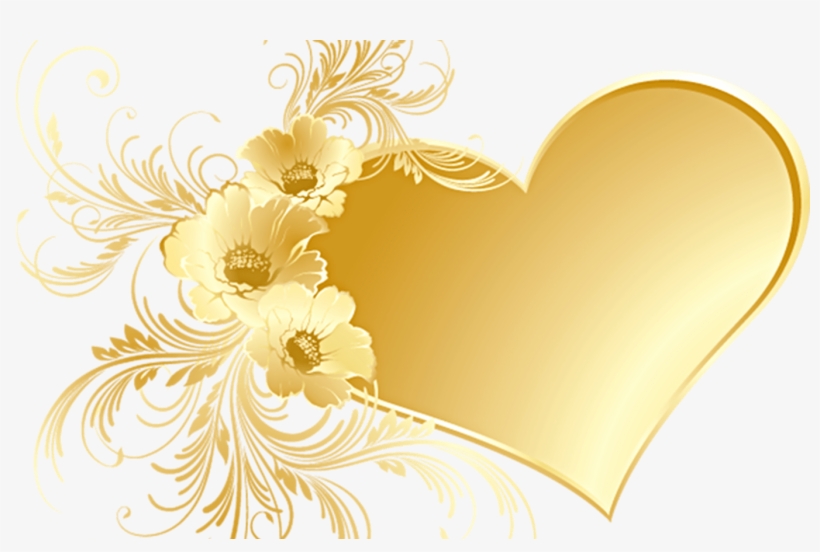 Gold Heart With Flowers Png Picture Printables Pinterest - My Niece In Heaven, transparent png #1735429