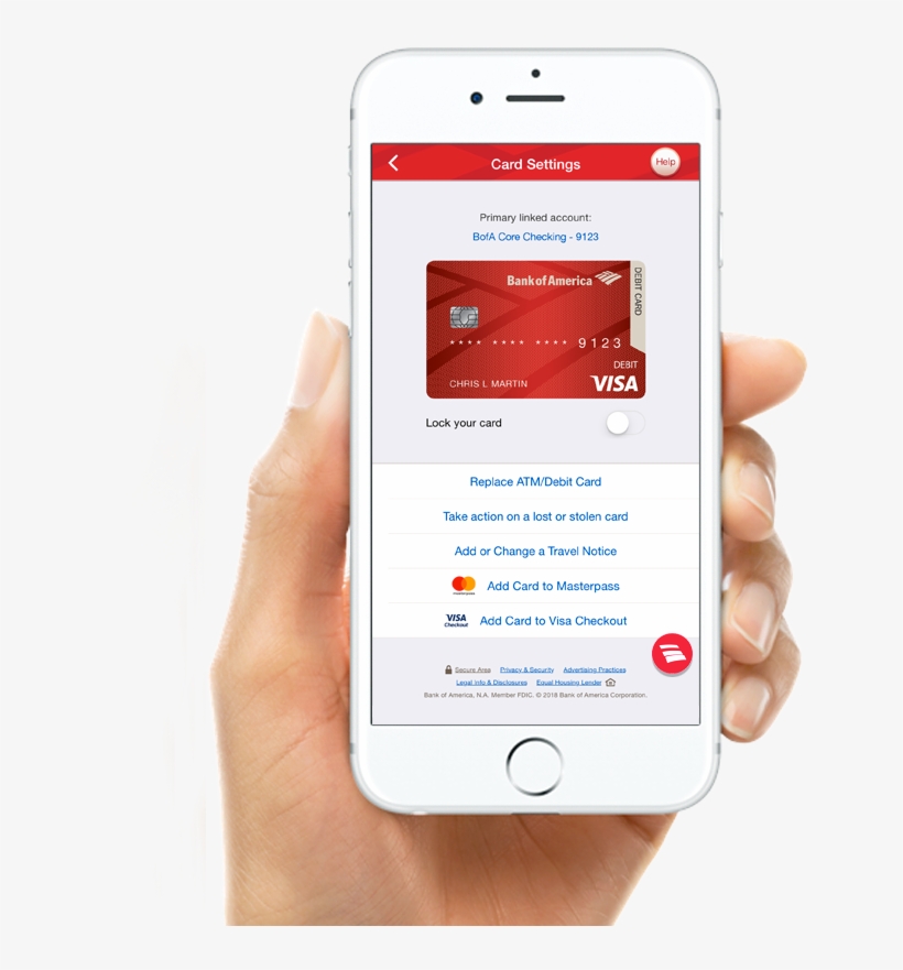 Hit Pause On Your Lost Debit Card - Bank Of America Spending And Budgeting Tool App, transparent png #1735458