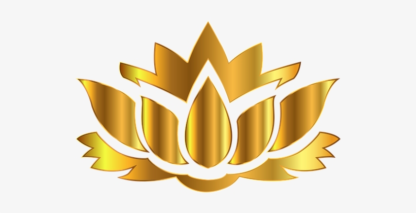 Flower Floral Lotus Plant Colorful Prismat - Gold Lotus Flower Logo, transparent png #1735588