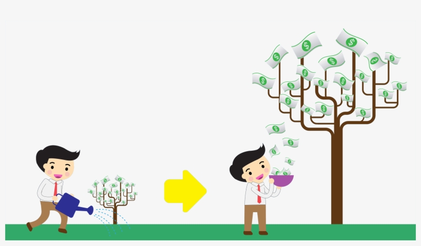 Growing Money Tree - Idea, transparent png #1735891