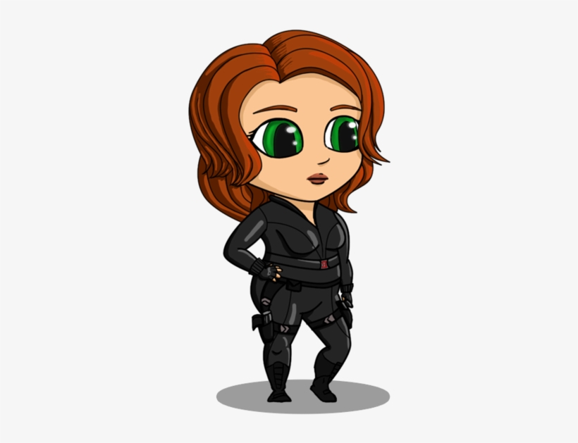 Black Widow Spider Free Vector / 4vector - Marvel Black Widow Chibi, transparent png #1735892