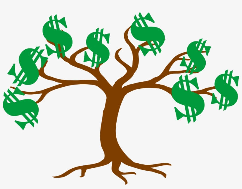 Dollar Signs As Leaves On A Tree - Selfishness Root Of All Sin, transparent png #1736218
