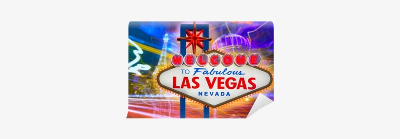 Welcome To Fabulous Las Vegas Sign Sunset With Strip - Welcome To Las Vegas, transparent png #1736372