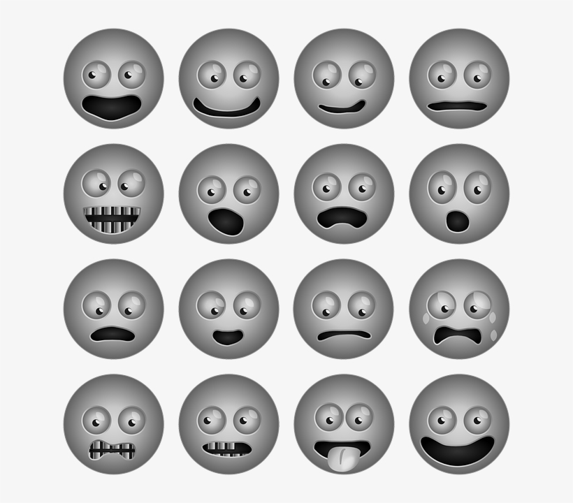 Smileys, Icons, Iconset, Faces, Happy, Sad, Surprised - Red And White App Icons, transparent png #1736551