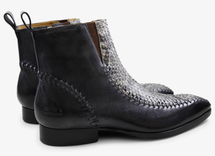 Ankle Boots Ricky 12 London Fog Snake Black White Aztek - Shoe, transparent png #1736571