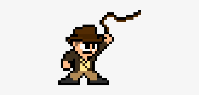 Indiana Jones - Indiana Jones Pixel Art, transparent png #1737261