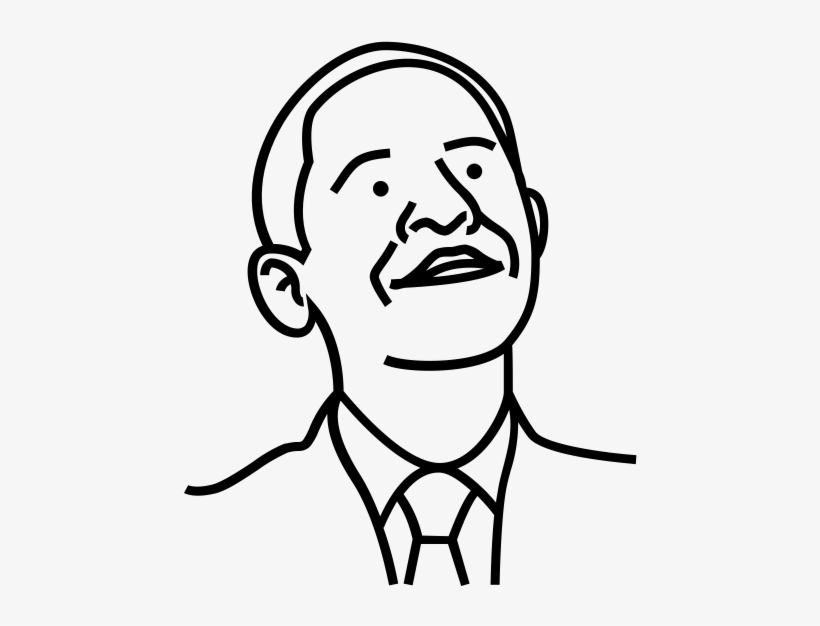 Drawing Obama Barack - Ausmalbilder Obama, transparent png #1737279