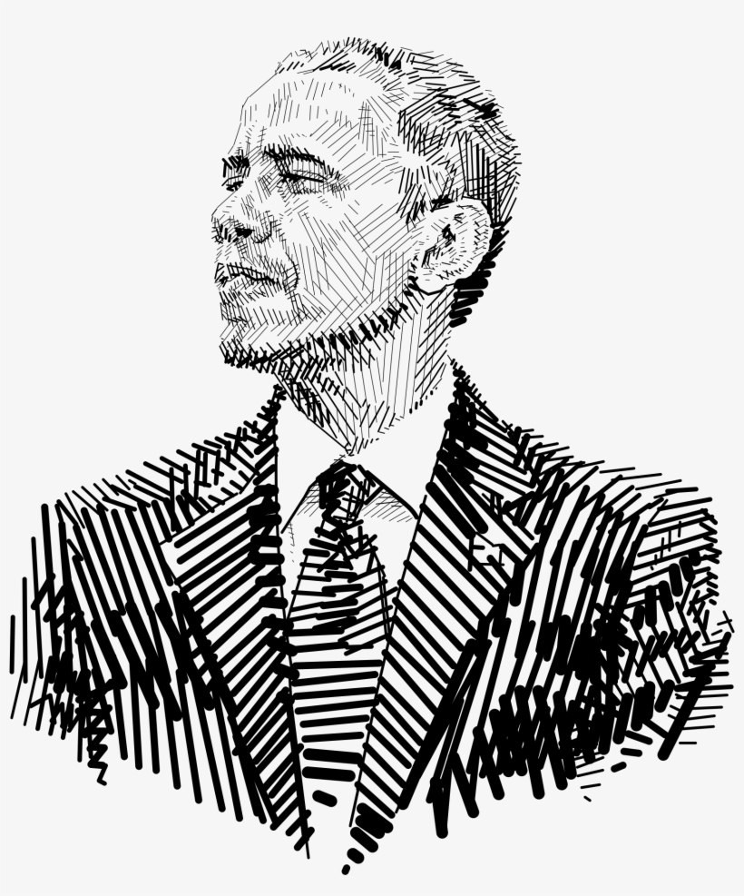 Open - Obama Sketch Png, transparent png #1737471