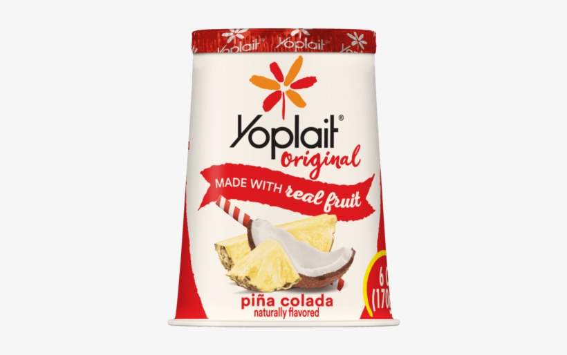 Piña Colada - Yoplait Peach Yogurt, transparent png #1737516