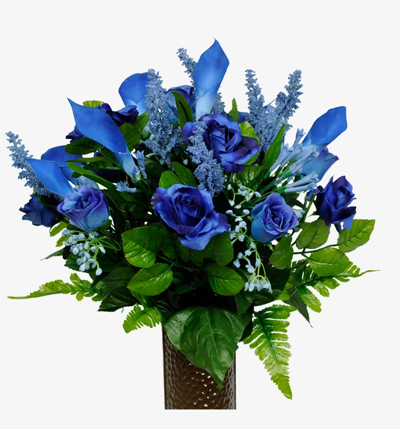 Blue Rose & Calla Lily Mix - Flower, transparent png #1737857