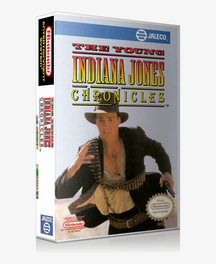 Nes Young Indiana Jones Chronicles Retail Game Cover Young Indiana
