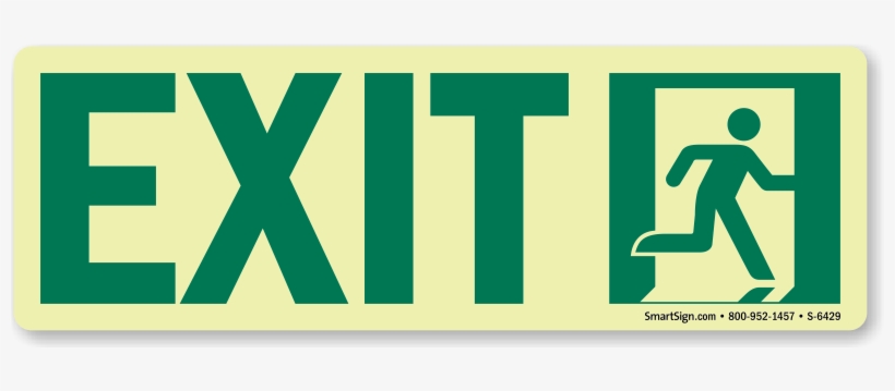 Zoom, Price, Buy - Glow Exit Sign, transparent png #1738190