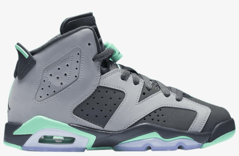 Air Jordan 6 Gs 'green Glow' - Girls Jordan Retro 6 Basketball Shoe - Grade School, transparent png #1738836