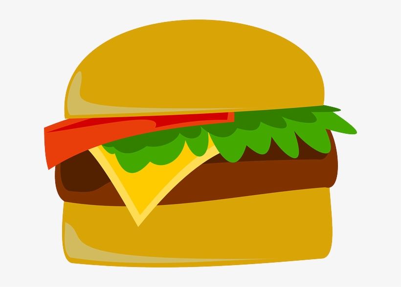 Hamburger Clipart Pop Art - Burger Logo Transparent Background, transparent png #1739076
