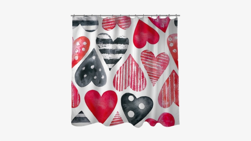 Watercolor Hearts Seamless Pattern - Watercolor Painting, transparent png #1739412