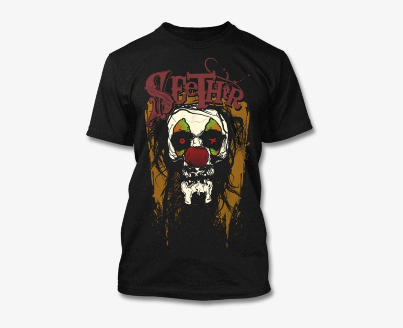 Clown Face T-shirt - Blood Skull Twin Duvet, transparent png #1739463