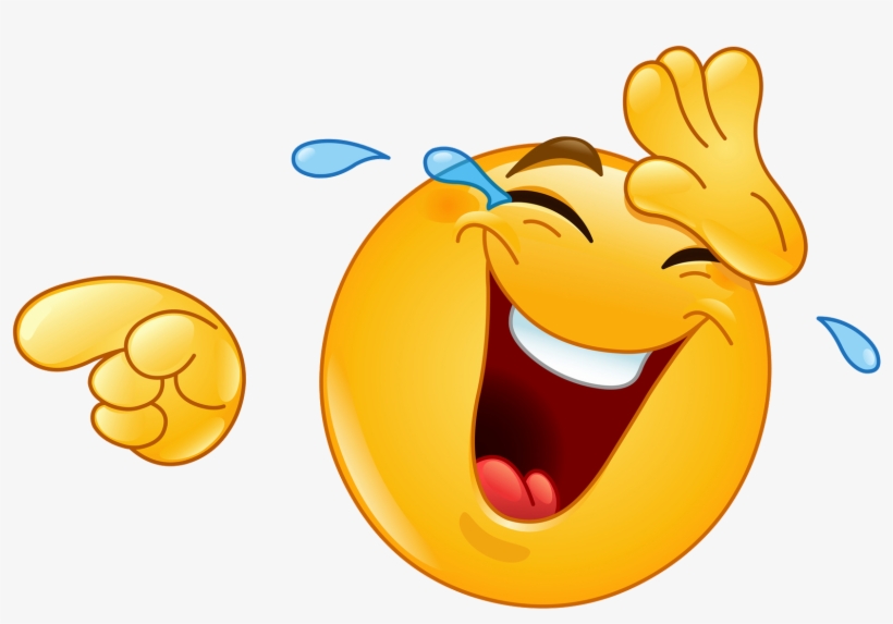 Smiley Lol Emoticon Laughter Clip Art - Laughing Pointing Emoji - Free