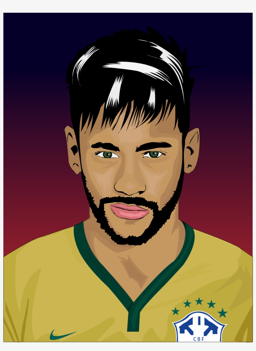 Neymar Jr Drawn In Cartoon Style Neymar Jr, Cartoon - Gambar Kartun Neymar Jr, transparent png #1739691