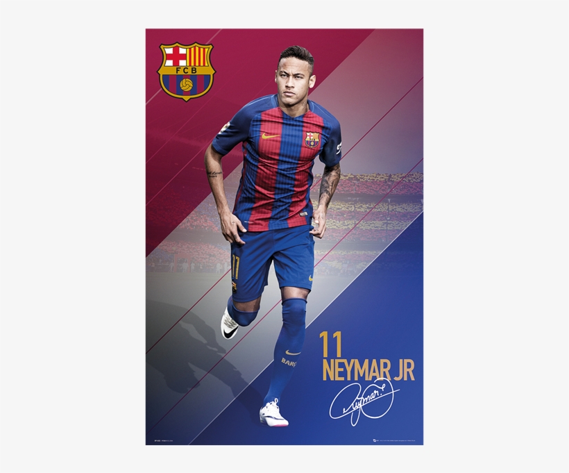 Fc Barcelona Neymar Poster 16/17 - Barcelona Neymar Jr 2017, transparent png #1740399