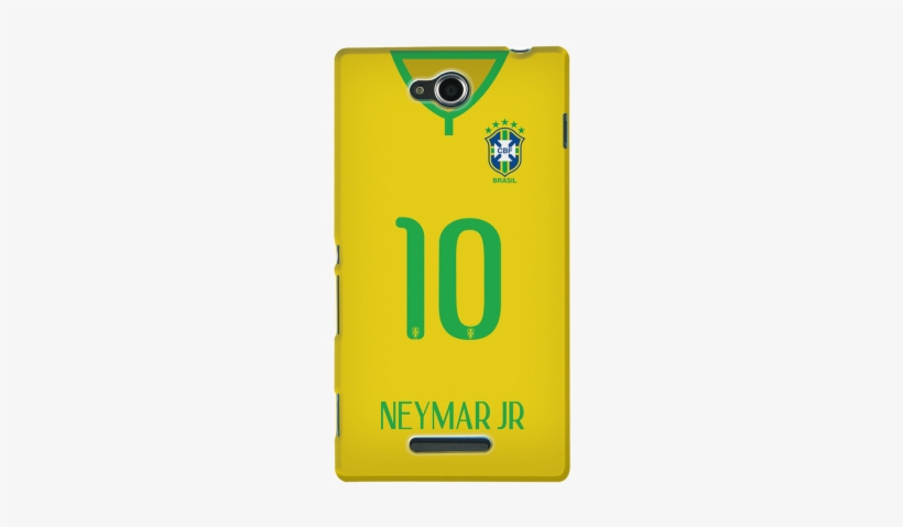 Brazil Neymar Jr Jersey Case For Sony Xperia C - Neymar Brazil Case, transparent png #1740761