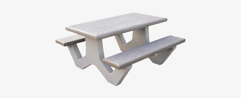 5' Concrete Rectangle Table - Concrete Picnic Benches, transparent png #1741112