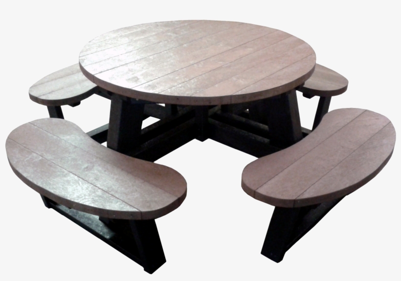Round Large Picnic Table - Round Picnic Table Png, transparent png #1741134