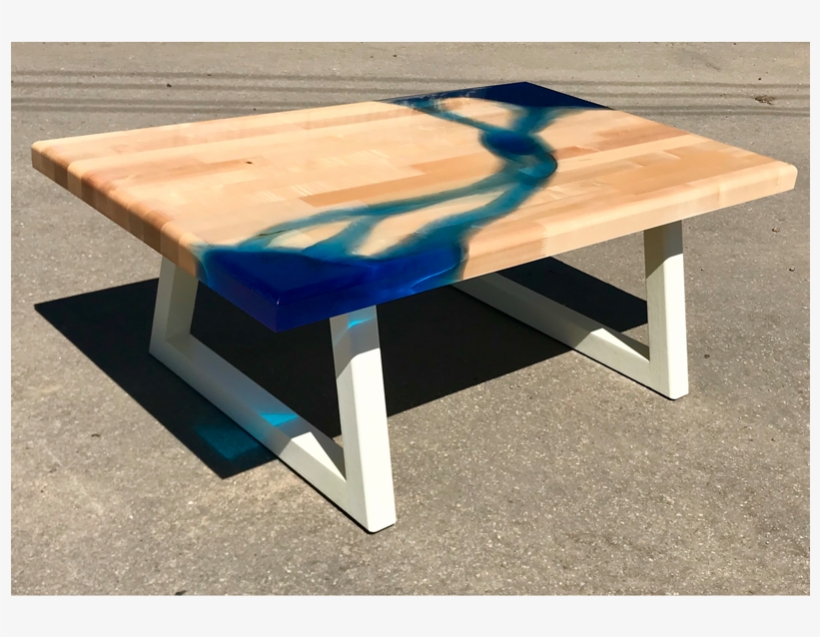 Stunning River Coffee Table Made With Solid Maple Wood - Clearblue, transparent png #1741263
