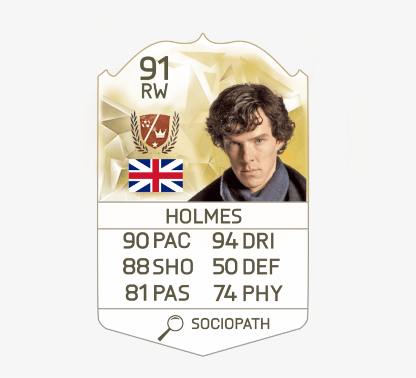 Creat Your Own Fifa 16 Official Card - Anime For Sherlock S4 Short Curly Dark Brown Heat Resistant, transparent png #1742344