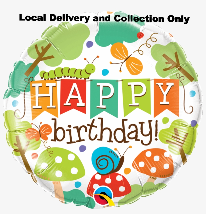 Birthday Banner Garden Foil Balloon - 'happy Birthday' Garden Creatures Foil Balloon, transparent png #1742396