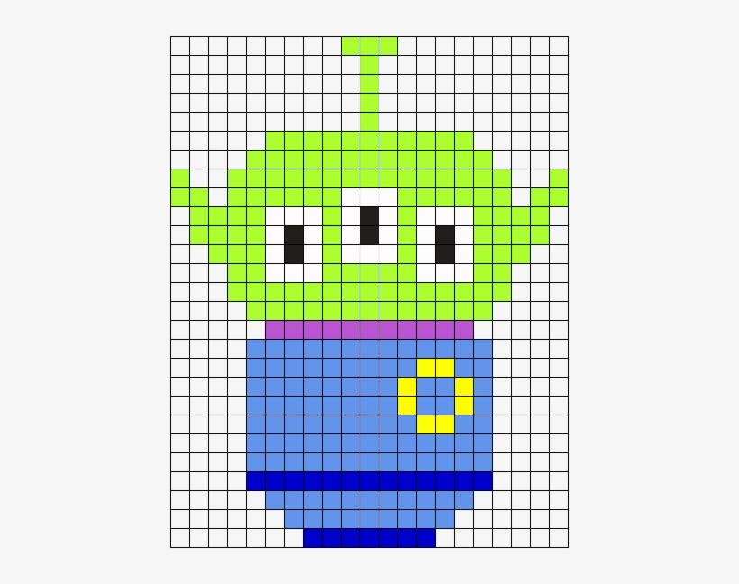 Toy Story Alien Perler Bead Pattern / Bead Sprite - Toy Story Alien Beads, transparent png #1742795