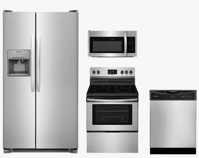 Frigidaire® 4 Piece Kitchen Package Stainless Steel - Kitchen Appliance Packages, transparent png #1742863