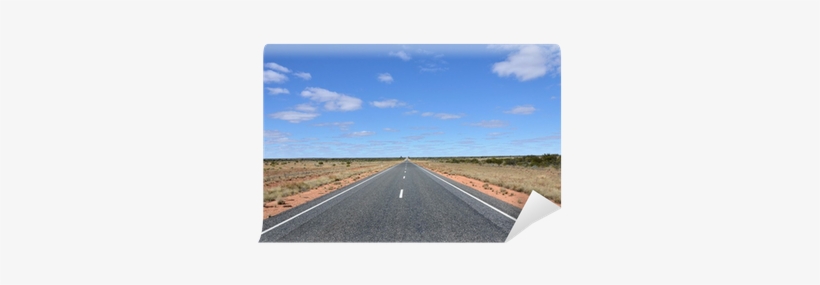 A Straight Road In The Austrialian Outback Wall Mural - Road, transparent png #1743909