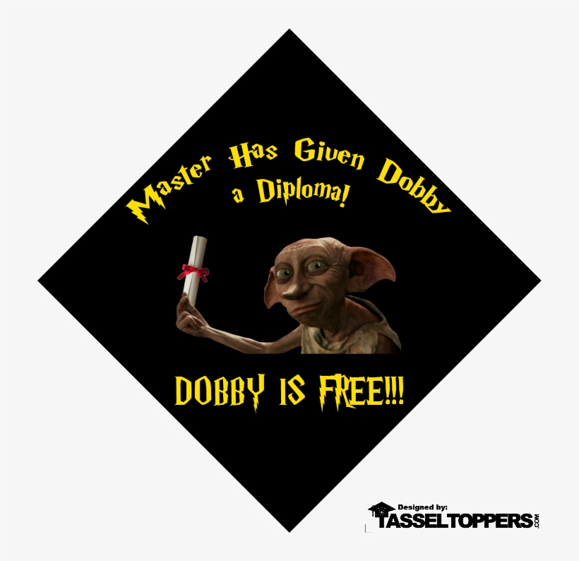 Dobby Is Free Grad Cap Tassel Topper Tassel Toppers - Dobby Is Free - Harry Potter Grad Cap Tassel Topper, transparent png #1743930