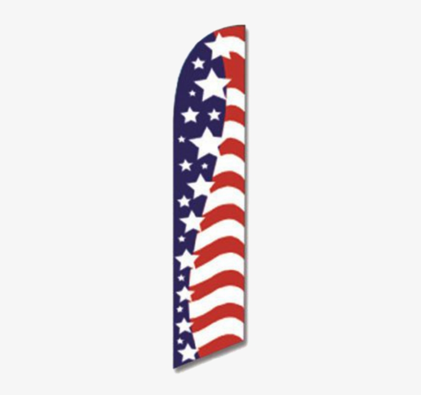 American Star Flag Swooper Banner - American Flag Vertical Banner, transparent png #1744210