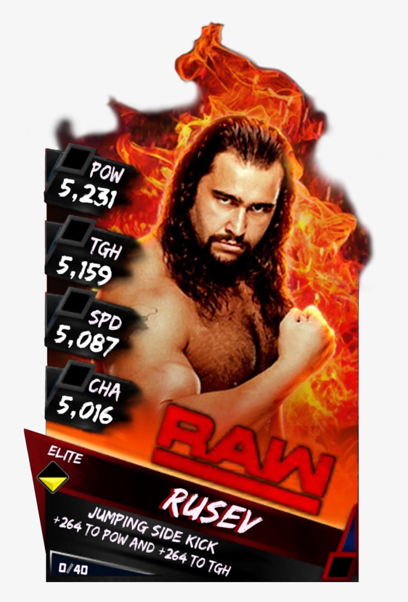 Supercard Rusev S3 Elite Raw 9623 - Wwe Supercard Elite Seth Rollins, transparent png #1744314