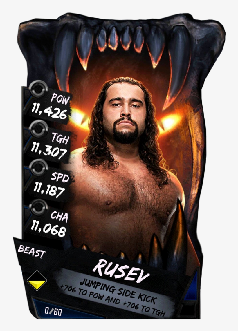 Rusev S4 16 Beast5 - Wwe Supercard Beast Cards, transparent png #1744410