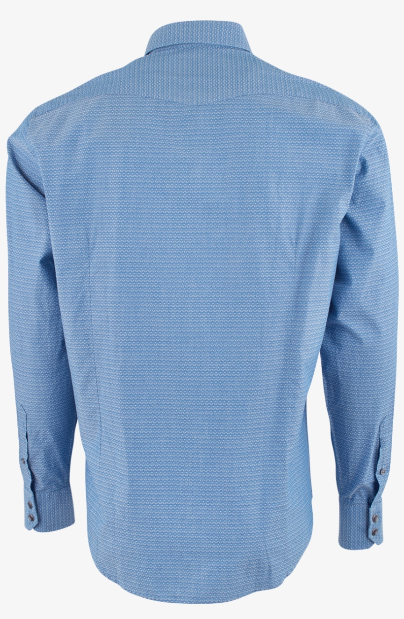 James Campbell Fitz Water Blue Dobby Snap Shirt - Active Shirt, transparent png #1744607