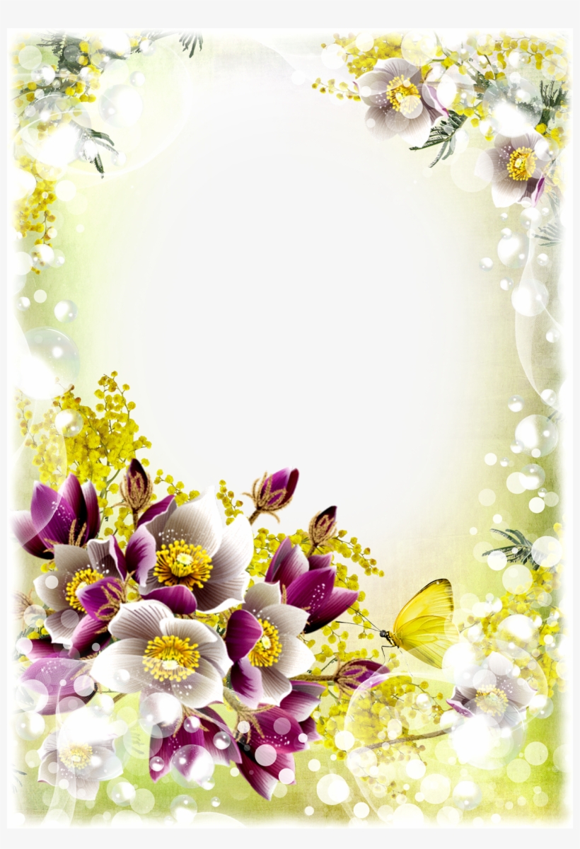 Flower Frame Png - Flower Frames For Photoshop, transparent png #1744684