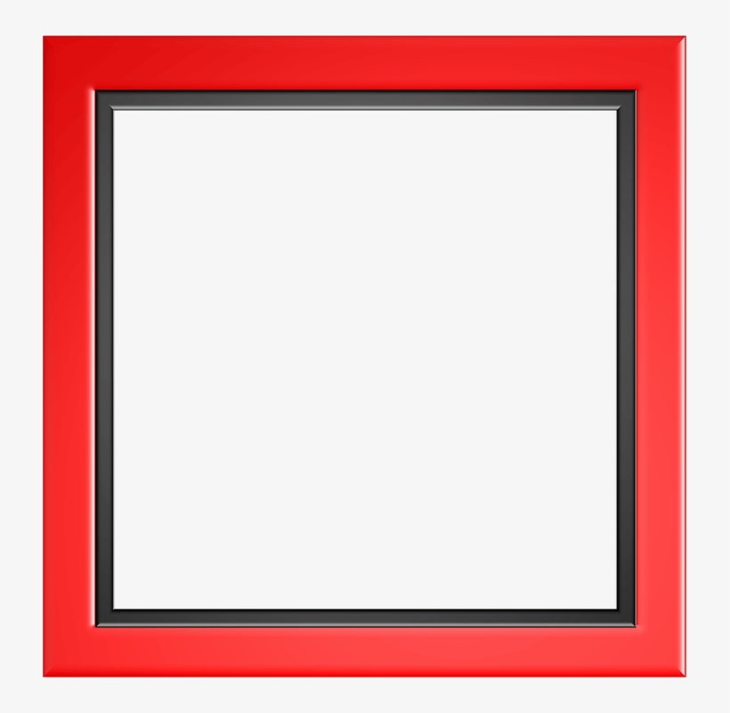 Red Border Frame Png Photo - Wooden Picture Frame Red, transparent png #1744871