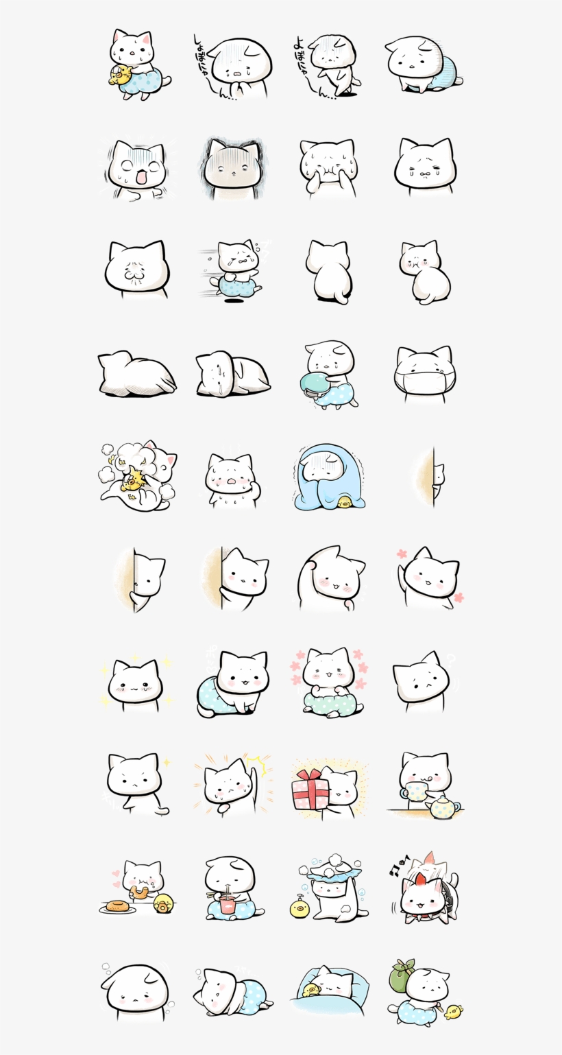 Cute Cat Line Sticker, transparent png #1745116