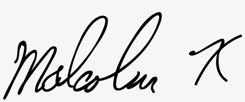 Open - Malcolm X Signature Png, transparent png #1745175