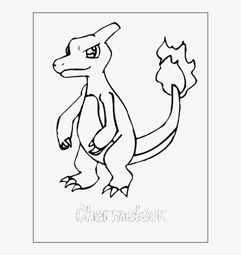 Charmander Coloring Page With Charmeleon Pokemon Also - Pokemon Coloring Pages Charmeleon, transparent png #1745339