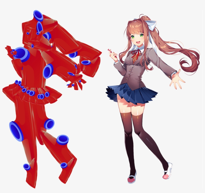 Funim Bored So I Made Monika Out Of Kazoos - Doki Doki Literature Club Monika Intense, transparent png #1745562