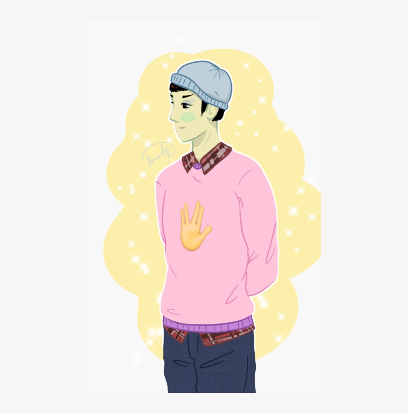 Pastel Beanie Spock 💕 🖖 - Cartoon, transparent png #1746411