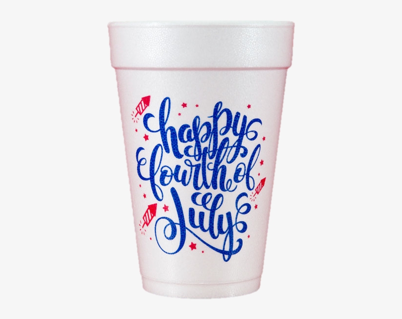 Pre-printed Styrofoam Cups Happy Fourth Of July - Fourth Of July Styrofoam, transparent png #1746552