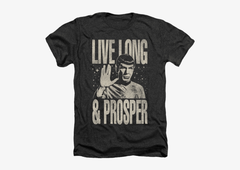 Mens Star Trek Live Long And Prosper Vintage Heather - Shirt Star Trek Live Long And Prosper, transparent png #1746669
