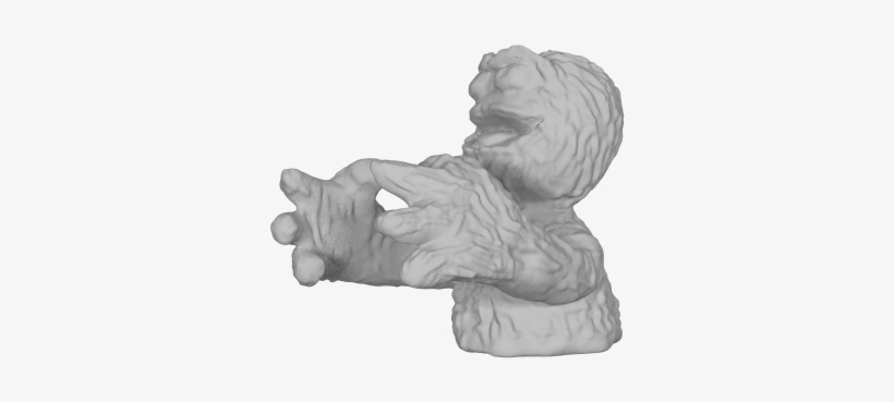 Clip Art Free Library Oscar The Grouch With Hands - Drawing, transparent png #1746851