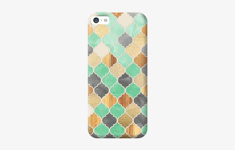 Moroccon Pattern Iphone 5c Case - Rose Gold Silver Pattern, transparent png #1747100