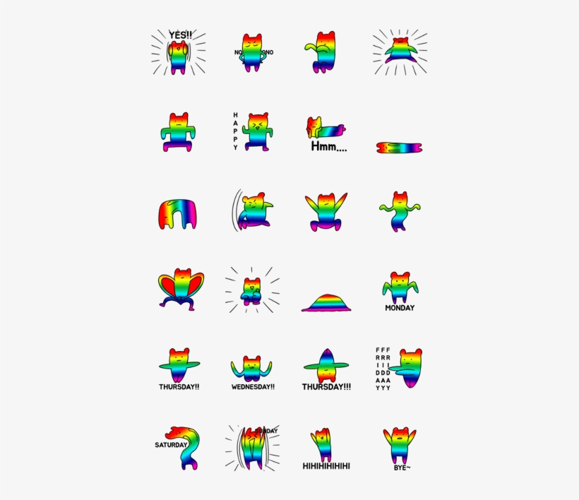 Rainbow Bear Bear, transparent png #1747225