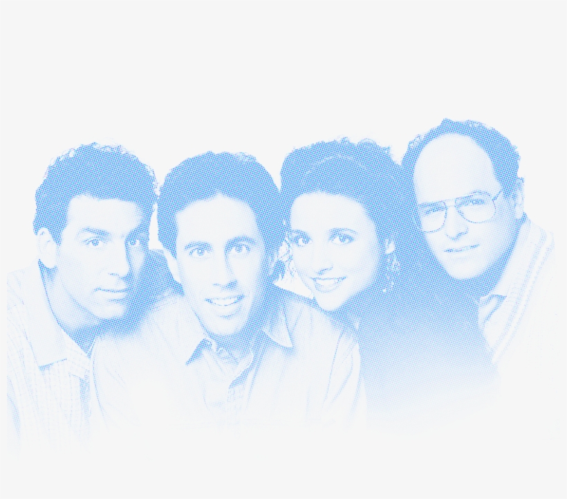 Posterized Seinfeld Cast Blue - Seinfeld, transparent png #1747361